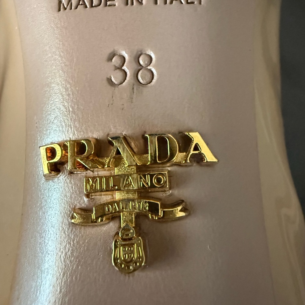 Prada Milano Peep-Toe Heels - Beige Excellent#designer#Graduation #Prom - Picture 7 of 8